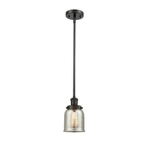 Bell 60-Watt 1 Light Oil Rubbed Bronze Shaded Mini Pendant Light with Mercury glass Mercury Glass Shade