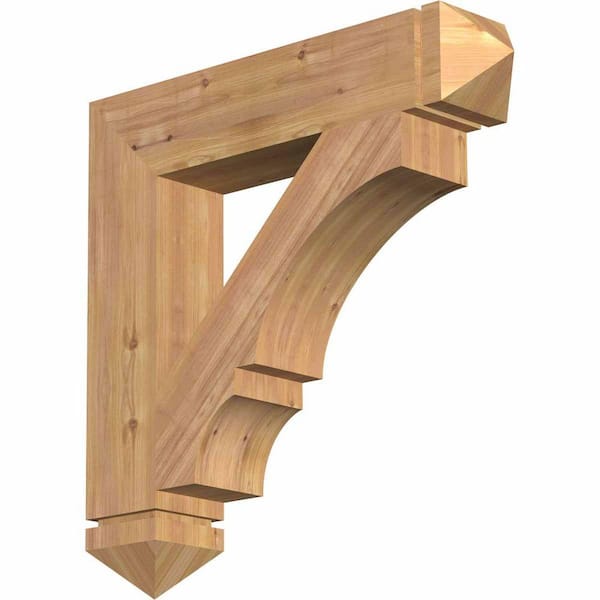 Ekena Millwork 5.5 in. x 30 in. x 30 in. Western Red Cedar Balboa Arts and Crafts Smooth Bracket