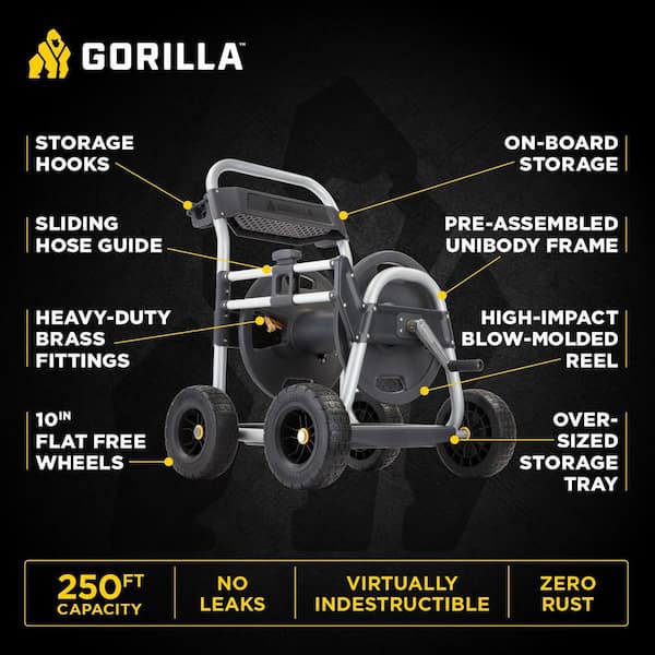 250 ft. Aluminum Heavy-Duty Hose Reel Cart