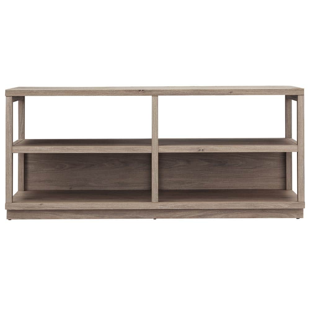 Antiqued Gray Oak 55" Simplistic TV Stand for Modern Homes