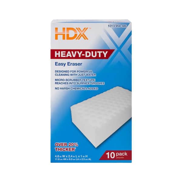 HDX 2.4 in. Extra Power Easy Eraser Sponge (10-Pack) HD Ex
