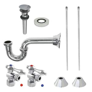 Gourmet Scape Traditional Plumbing Supply Kit Combo 1-1/2 in. Brass with P- Trap in Polished Chrome