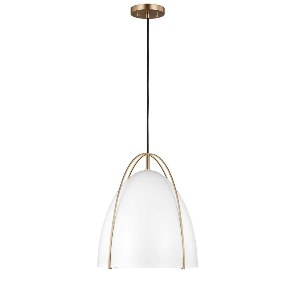 Generation Lighting Norman 1-Light Satin Brass Modern Industrial
