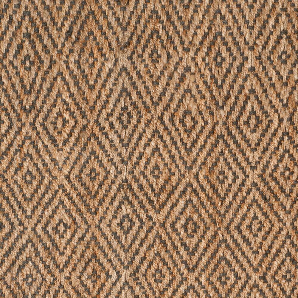 Handmade Beige Geometric Jute Square Area Rug