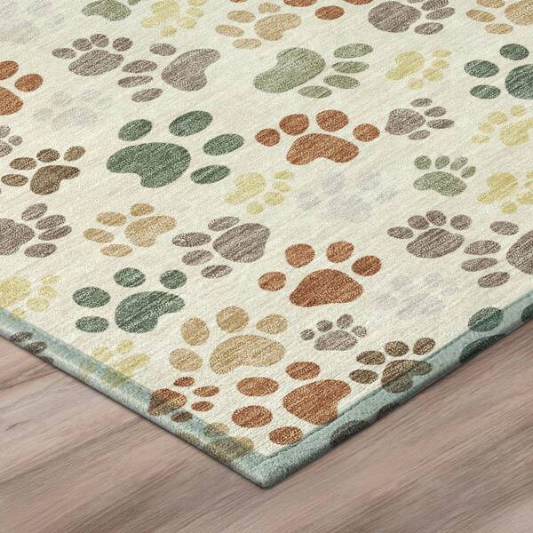 Chantille Machine Washable Indoor/Outdoor Abstract ACN3061 Cream 2 ft. x 3 ft. Accent Rug
