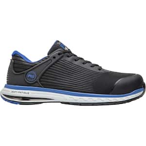 Men's Drivetrain EH Athletic Low Work Shoe - Composite Toe Black/Blue Size 7.5(W)