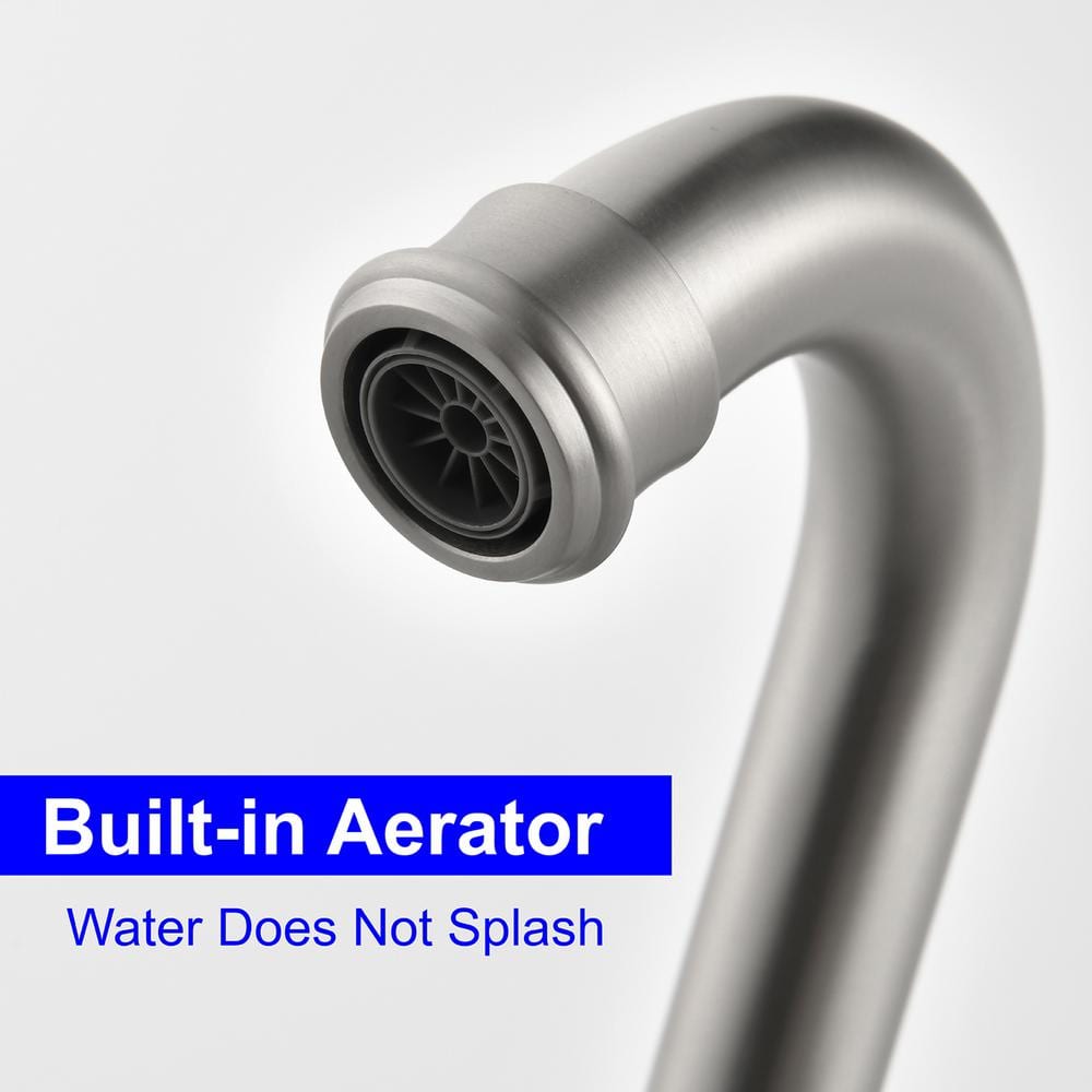 Brushed Nickel Freestanding Tub Faucet with Hand Shower