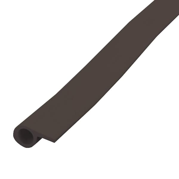 0.5 in. x 17 ft. Brown Vinyl Door and Window Weatherstripping Gasket Weatherseal Roll