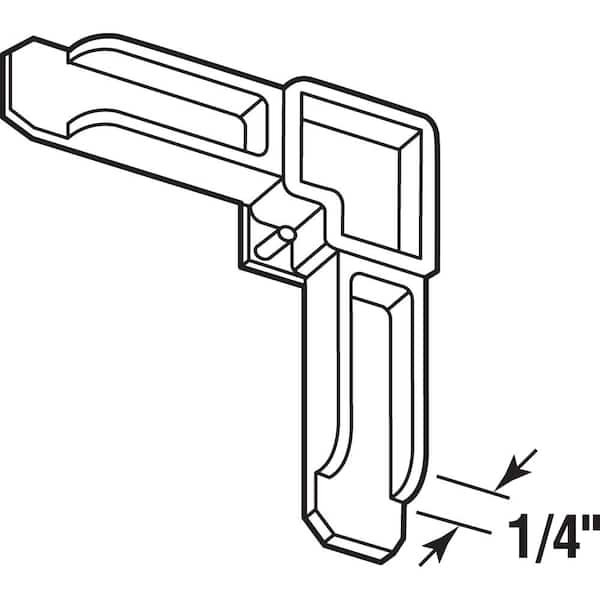 Screen Frame Corner, 1/4 in. x 3/4 in., White Plastic (50-pack)