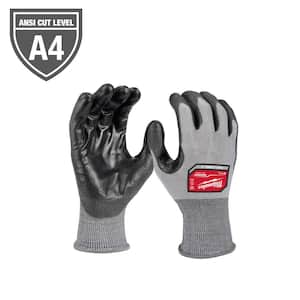 Large Gray Nitrile Level 2 Cut Resistant High Dexterity Polyurethane Dipped  Work Gloves