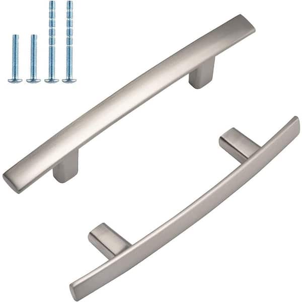 10-Pack 3 in. Brushed Nickel Cabinet Handles, Arch Drawer Pulls, Modern Dresser Pulls, Zinc Alloy, Door Pulls