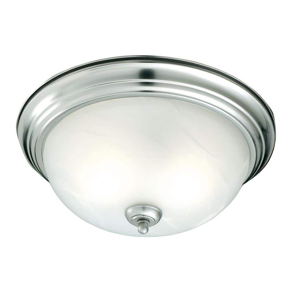 Harmony 14" Brushed Nickel Glass Bowl Ceiling Light