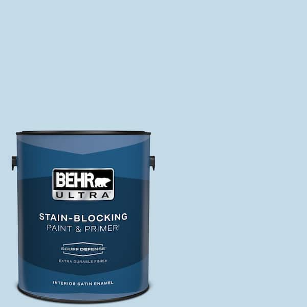 BEHR ULTRA 1 gal. Home Decorators Collection #HDC-CT-15 Summer Sky Extra Durable Satin Enamel Interior Paint & Primer