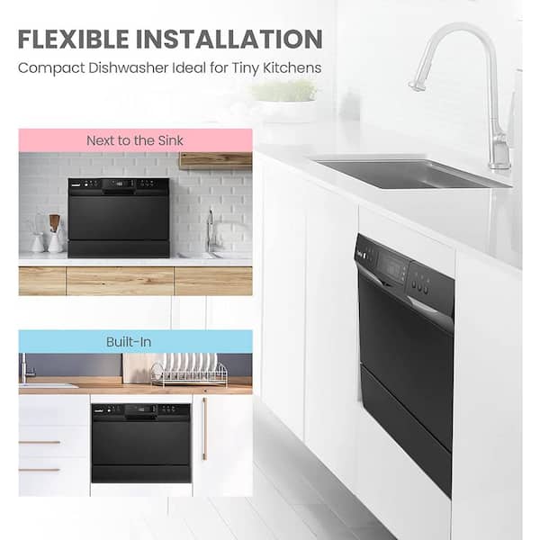COMFEE' Countertop Dishwasher  Dishwasher installation, Water tank,  Countertop dishwasher