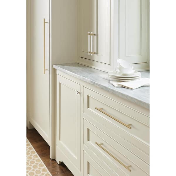 Glacio 6-5/16 in. (160mm) Modern Clear/Champagne Bronze Bar Cabinet Pull