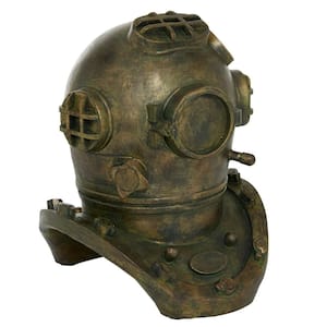 Bronze Polystone Antique Diver Helmet