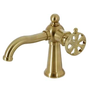 Belknap Single-Handle Single Hole Bathroom Faucet with Push Pop-Up in Brushed Brass