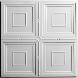 Jackson White 2 ft. x 2 ft. Lay-in or Glue-up Ceiling Panel (Case of 6)