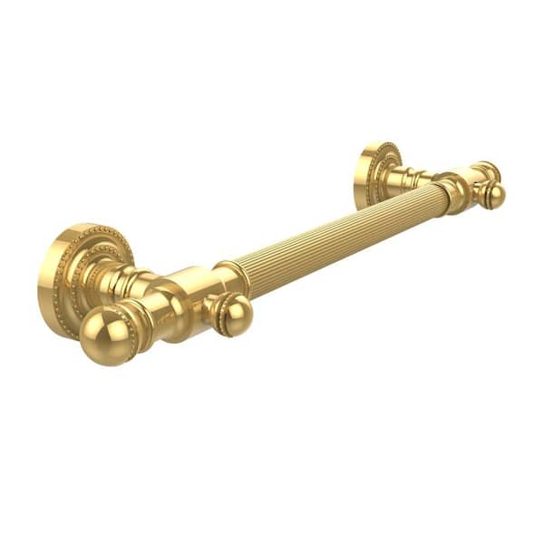 Allied Brass Dottingham Collection 16 in. x 2.375 in. Grab Bar Reeded in Polished Brass