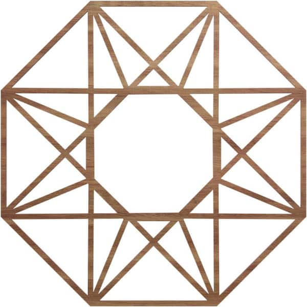 Ekena Millwork 32 in. x 11.125 in. x 0.25 in. Wood Medallion Moulding