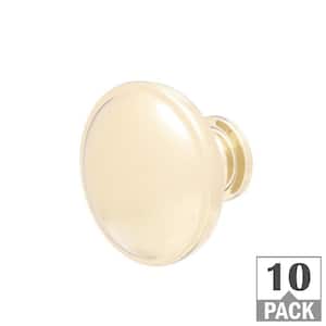 Domed 1-1/4 in. Royal Gold Classic Round Cabinet Knob (10-Pack)