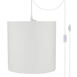 Aspen Creative Corporation 1-Light White Plug-In Swag Pendant with Off ...