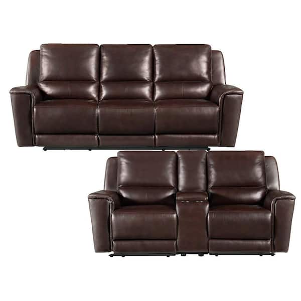 Tasso 2-Piece Charcoal Polyester Sofa, Loveseat Living Room Set