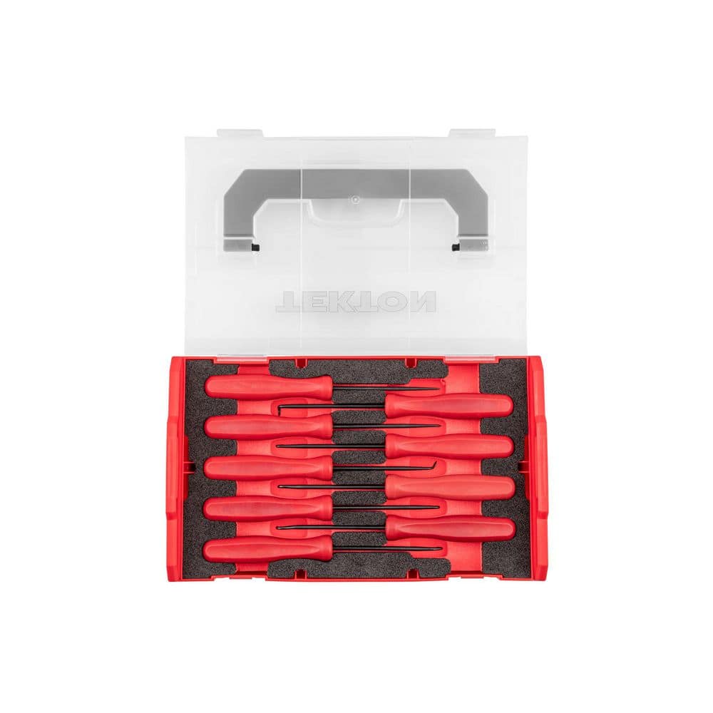 Pointed Pick TEKTON Pointed Pick and Hook Set with Mini Stacking Tool Box (9-Piece ...