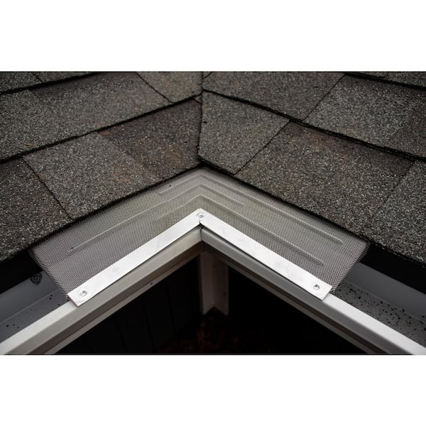Full Pallet - 6 in. x 6 in. Aluminum Inside Mitre Gutter Guard with Stainless Steel Micro Mesh (64, 5-Pack)