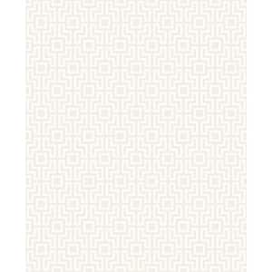 Boxwood Silver Geometric Paper Strippable Wallpaper (Covers 56.4 sq. ft.)