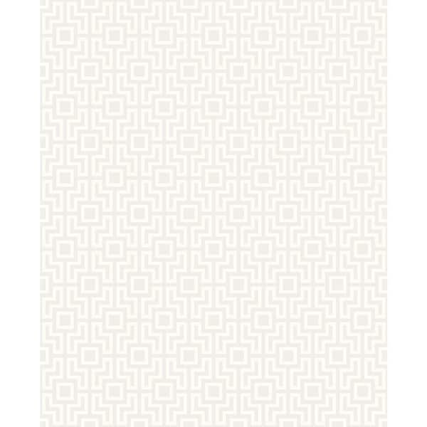 A-Street Prints Boxwood Silver Geometric Paper Strippable Wallpaper (Covers 56.4 sq. ft.)