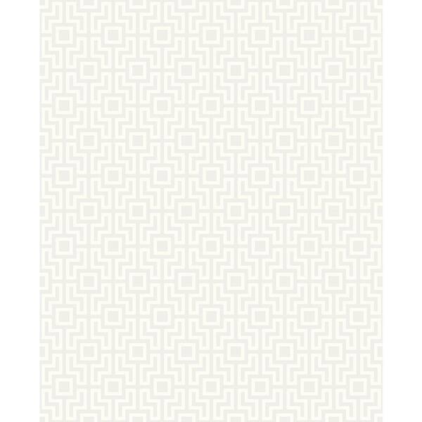 A-Street Prints Boxwood Silver Geometric Paper Strippable Wallpaper (Covers 56.4 sq. ft.)