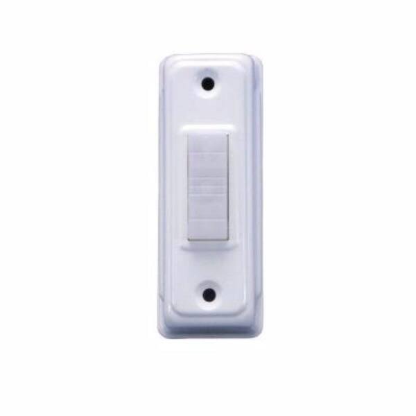 IQ America Wired Lighted Door Bell Push Button, Deco White