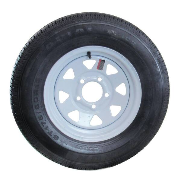 FREE COUNTRY Set 5 Trailer Tire ST175/80R13 6 Ply LR C w/Scuff Guard 91