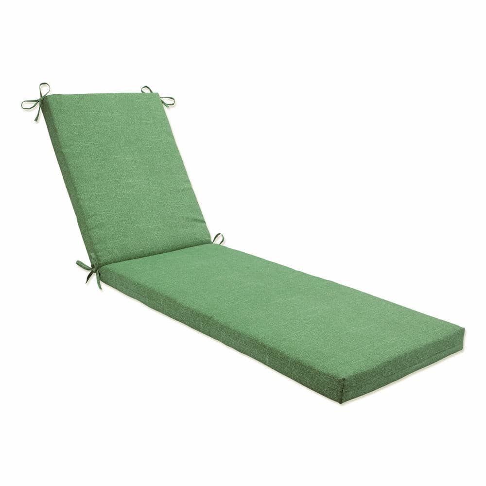 Pillow Perfect Solid 23 x 30 Outdoor Chaise Lounge Cushion in Green ...