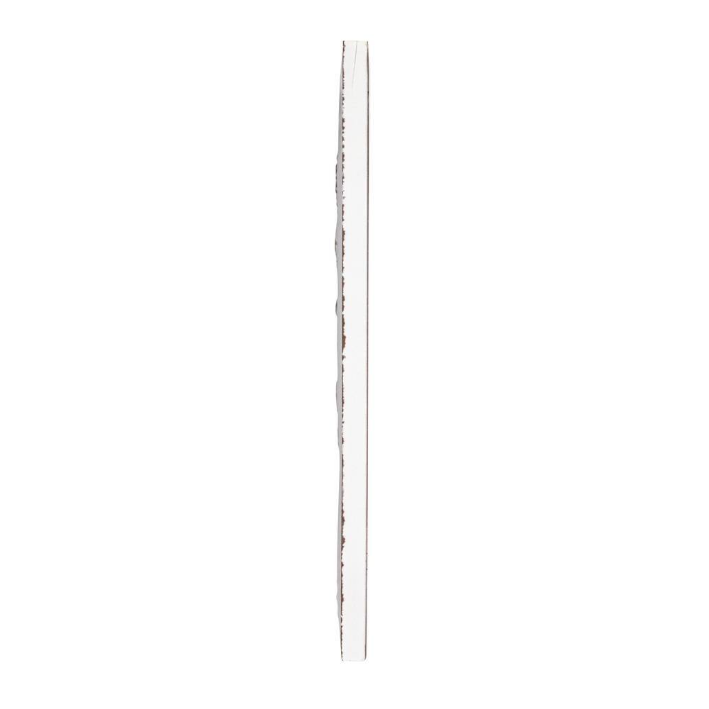15-Inch Distressed White and Gold Metal Botanical Wall Sculpture