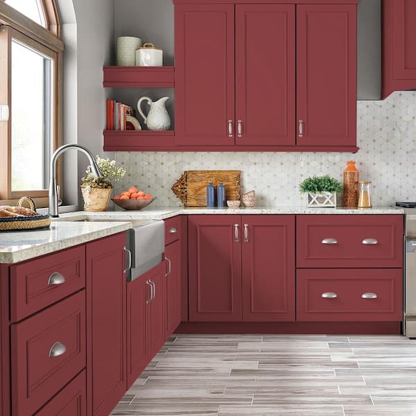 1 gal. #150D-7 Regal Red Semi-Gloss Enamel Interior/Exterior Cabinet, Door & Trim Paint