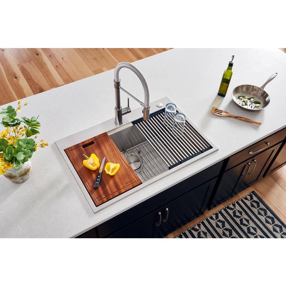 Ruvati Mahogany 17" Rectangular Wood Cutting Board
