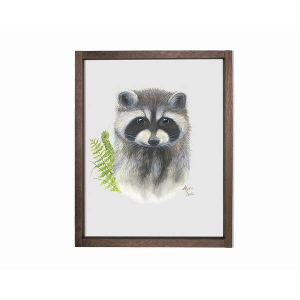 Unbranded Woodland Littles 2 Raccoon Farmhouse Decorative Sign 8 in. x 10 in.