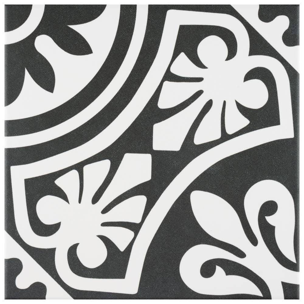 Majestic Tiena Black 9-3/4 in. x 9-3/4 in. Porcelain Floor and Wall Tile (10.88 sq. ft./Case) price history on PriceWatchPro