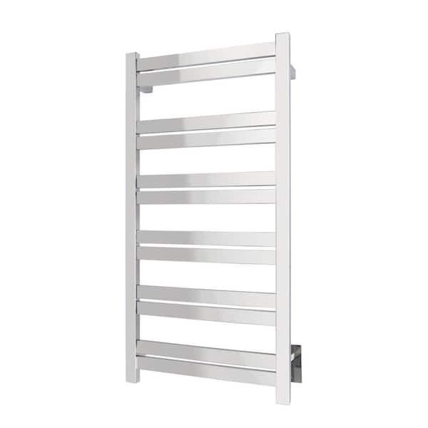 WarmlyYours Elevate Grande 12-Bar Hardwire Electric Towel Warmer in Polished Stainless Steel