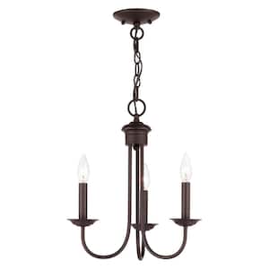 Abbotsford 3-Light Bronze Mini Chandelier