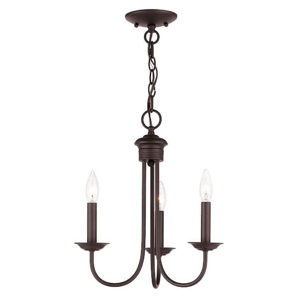 AVIANCE LIGHTING Abbotsford 3-Light Bronze Mini Chandelier