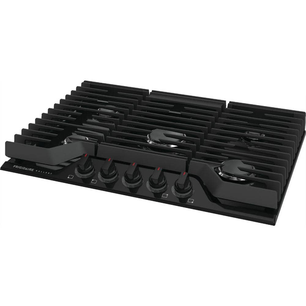 Frigidaire Black 30" 5-Burner Propane Gas Cooktop with LED Knobs