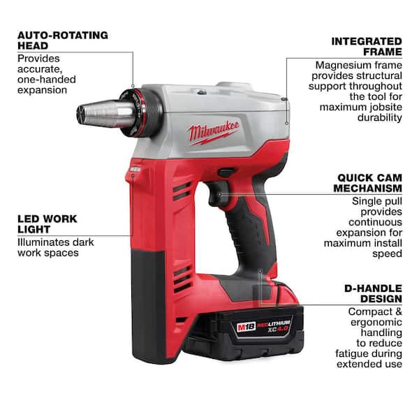 Milwaukee M18 18-Volt Lithium-Ion Cordless 3/8 in. to 1-1/2 in