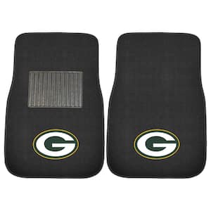 NFL Green Bay Packers 2-Piece 17 in. x 25.5 in. Carpet Embroidered Car Mat