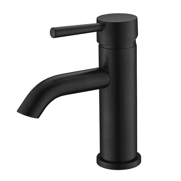 Ultra Faucets Euro Single Hole Single-Handle Bathroom Faucet Rust Resist in Oil Rubbed Bronze