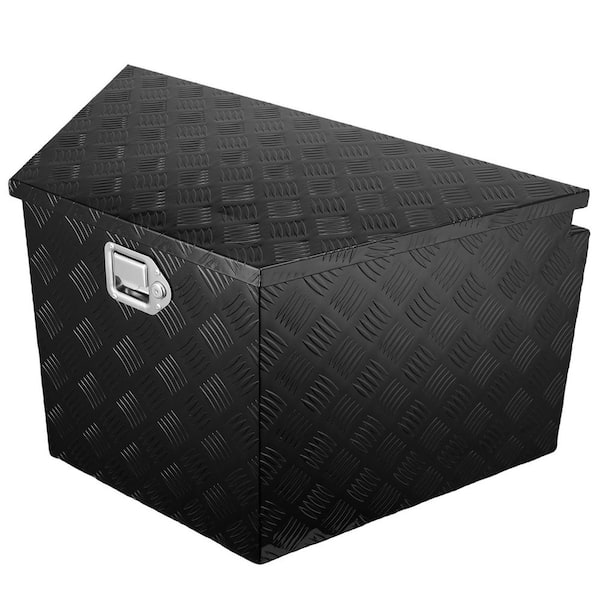 Trailer Tongue Box, Aluminum Alloy Diamond Plate Tongue Box Tool Chest Heavy Duty Trailer Box Storage, Truck Tool Box