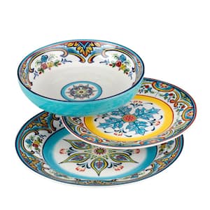 Zanzibar 12-Piece Assorted Color Stoneware Dinnerware Set (Service for 4)