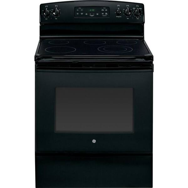 GE 5.3 cu. ft. Electric Range with Self-Cleaning Oven in Black